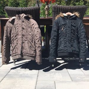 Black and Green Camo Winter Jackets